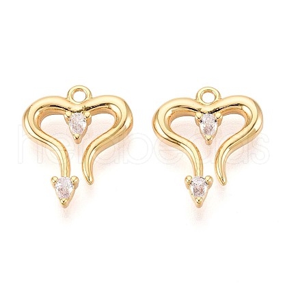 Brass Micro Pave Cubic Zirconia Pendants KK-N263-92B-G-1