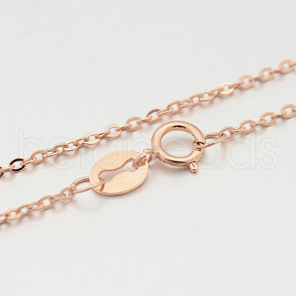 925 Sterling Silver Cable Chain Necklaces STER-M086-22A-1