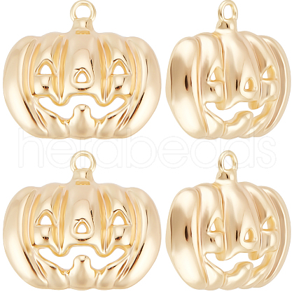 Beebeecraft 10Pcs Halloween Themed Brass Pendants KK-BBC0015-68B-1