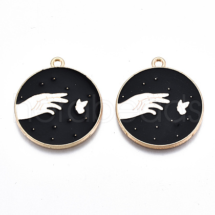 Eco-Friendly Alloy Enamel Pendants ENAM-Q437-040-NR-1