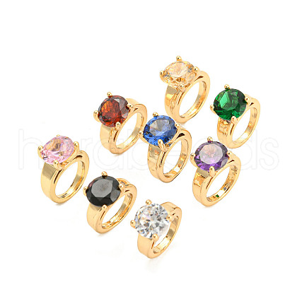 Light Gold Brass Small Ring Charms RJEW-A023-01-1