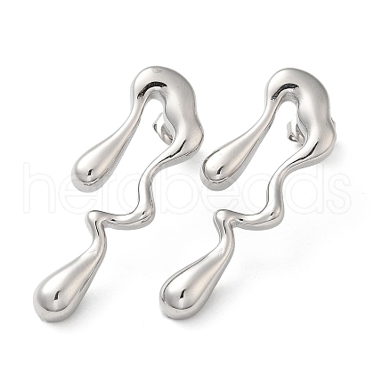 Non-Tarnish 304 Stainless Steel Stud Earrings STAS-Q252-31P-1