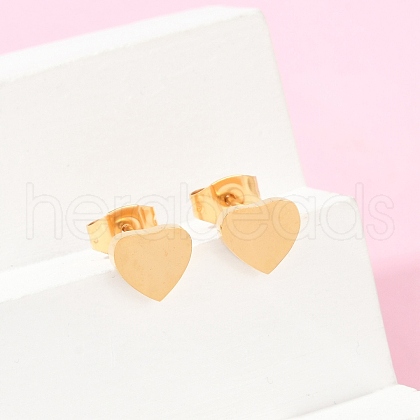 304 Stainless Steel Stud Earrings EJEW-Z089-08G-1