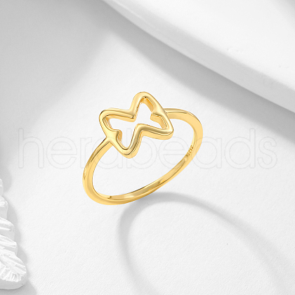 Hollow Bowknot 925 Sterling Silver Finger Rings for Women AC9249-3-1