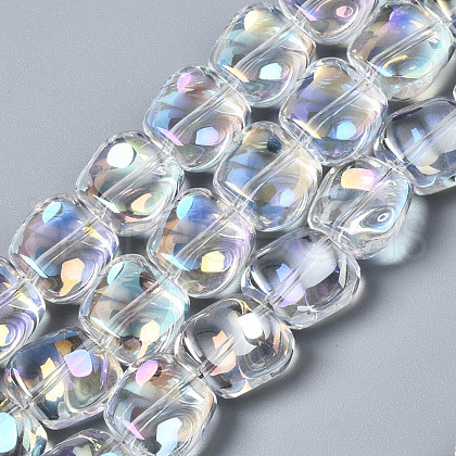 Electroplate Glass Beads Strands EGLA-N008-005-A01-1