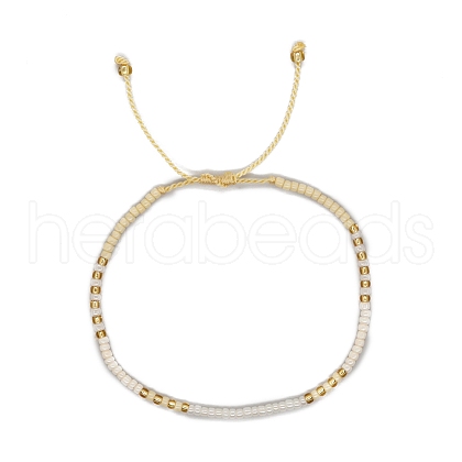 Bohemia Glass Seed Braided Bead Bracelet PW-WGE07FA-09-1