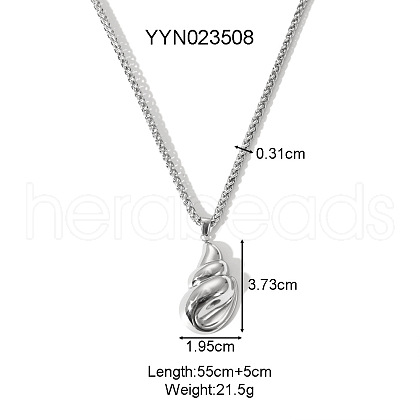 Stainless Steel Textured Pendant Necklaces for Women DY3365-3-1