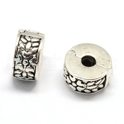 Alloy European Style Clasps PDLC-R001-18AS-1