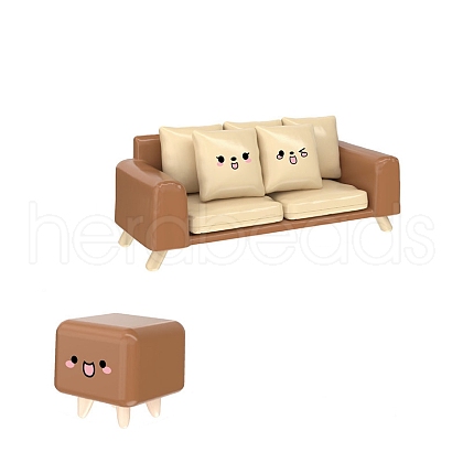 Plastic Sofa with Stool Mini Model PW-WG76B30-01-1