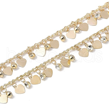 Handmade Brass & Rhinestone Chains CHC-Z001-15KCG-01-1