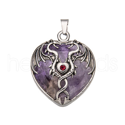 Natural Amethyst Pendants PW-WG50940-01-1