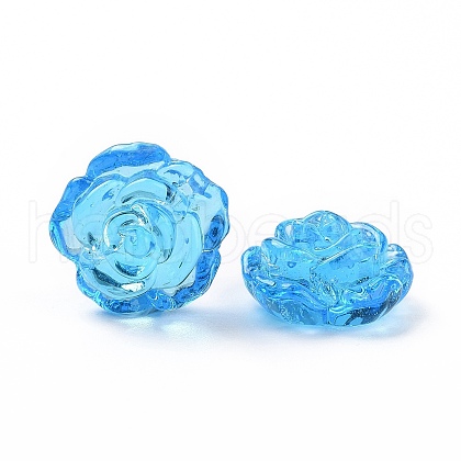 Handmade Lampwork Flower Beads X-LAMP-C004-05D-1