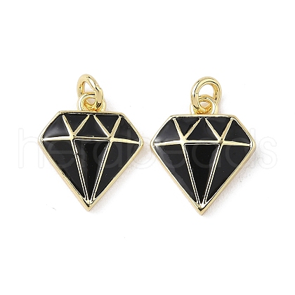 Brass Enamel Charms KK-Q039-05B-G-1