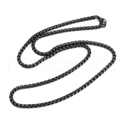304 Stainless Steel Box Chain Necklaces STAS-O099-23AS-1-1
