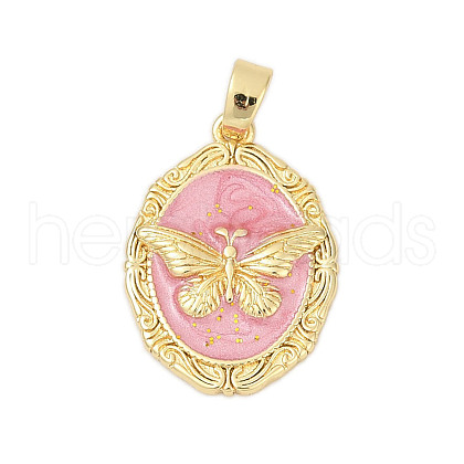 Brass Enamel Pendants KK-U068-09G-01-1