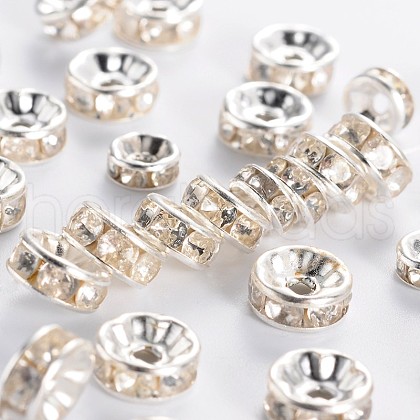 Iron Crystal Rhinestone Spacer Beads RB-A009-6-8mm-S-1