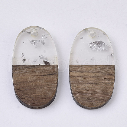 Resin & Walnut Wood Pendants RESI-S358-93B-1