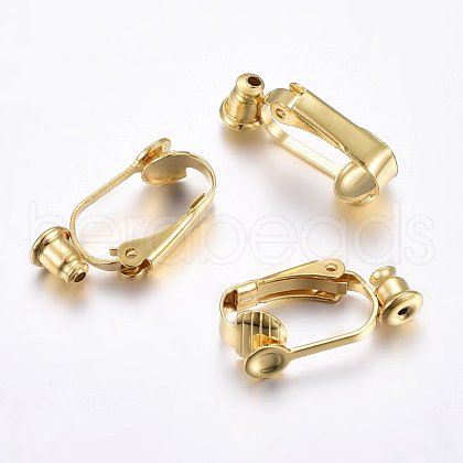 304 Stainless Steel Clip-on Earring Converters Findings STAS-O110-20G-1