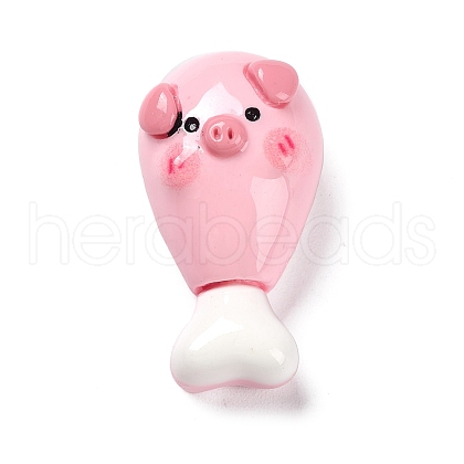 Opaque Resin Cute Pig Imitation Food Decoden Cabochons CRES-M016-01J-1