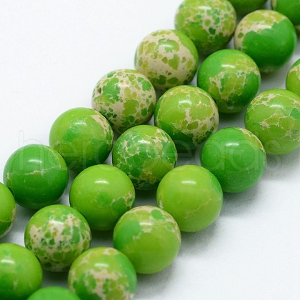 Synthetic Imperial Jasper Beads Strands G-I199-35-6mm-C-1