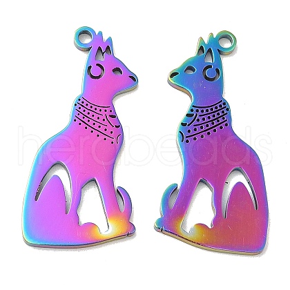Ion Plating(IP) 304 Stainless Steel Pendants STAS-L020-016RC-1