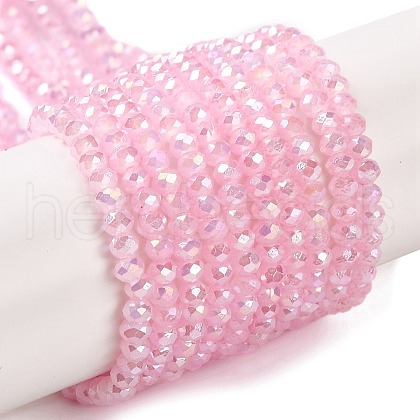 Baking Electroplate Glass Beads Strands DGLA-A039-J2MM-B16-1