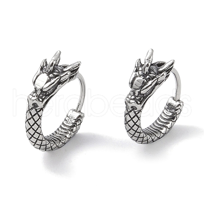 316 Surgical Stainless Steel Hoop Earrings EJEW-P274-13AS-1