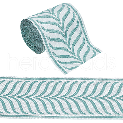 Olycraft 5M Polyester Jacquard Leaf Ribbon OCOR-OC0001-60A-1