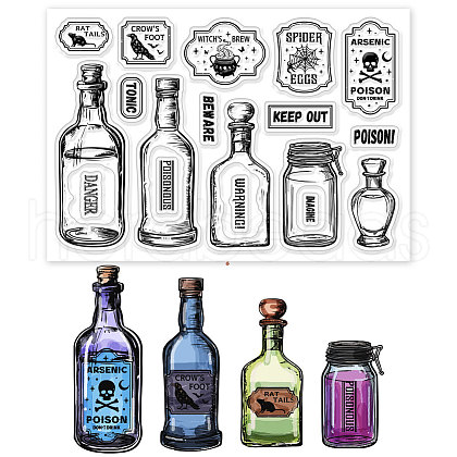 Custom Summer Theme PVC Plastic Clear Stamps DIY-WH0631-0297-1