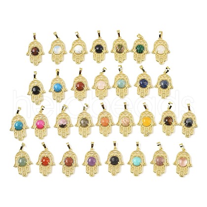 Natural & Synthetic Mixed Stone Pendants G-F786-07G-1