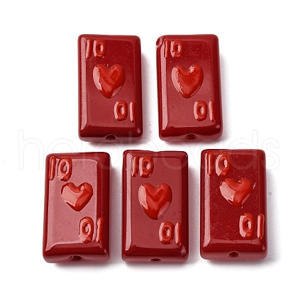 Handmade Lampwork Enamel Beads LAMP-Q045-07E-1