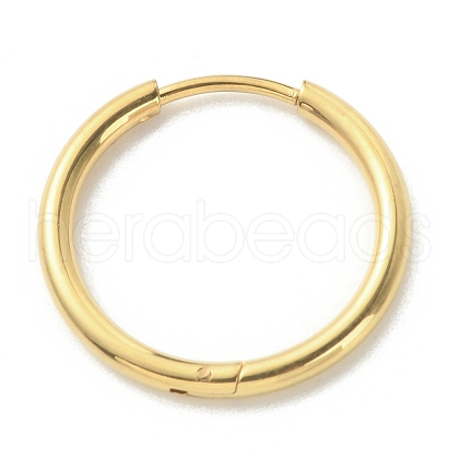 316L Surgical Stainless Steel Huggie Hoop Earrings for Girl Women EJEW-TAC0011-11D-G-1