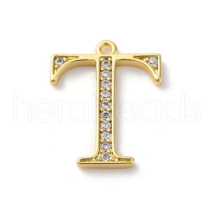 Rack Plating Brass Micro Pave Cubic Zirconia Pendant KK-H449-76G-07-1