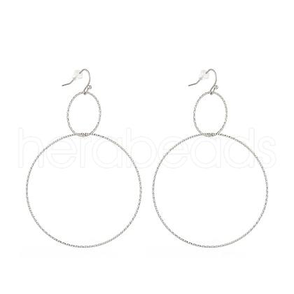 304 Stainless Steel Dangle Earrings EJEW-L237-02P-1