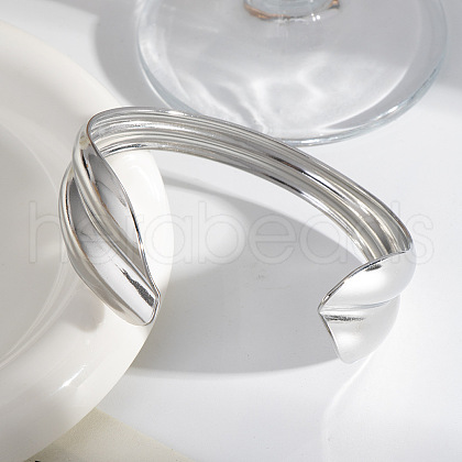 Fashionable Stainless Steel Cuff Bangles for Women JF4975-2-1