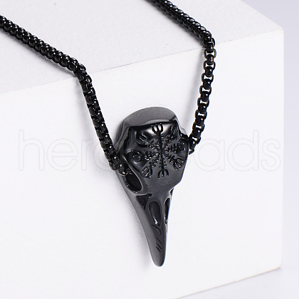 Retro Rock Punk Men's Thor Hammer Stainless Steel Pendant Necklaces RM0707-3-1