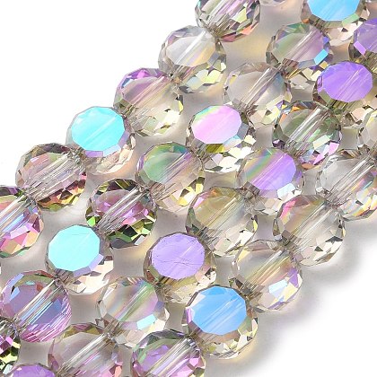 Electroplate Glass Beads Strands EGLA-C010-01A-HR02-1