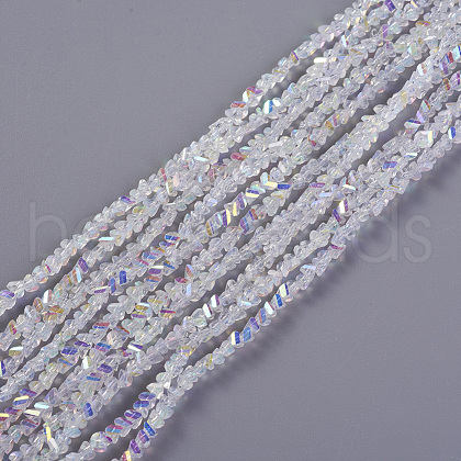 Electroplate Glass Beads Strands EGLA-E057-01A-05-1