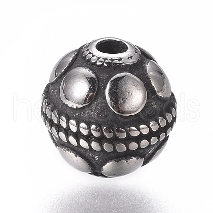 316 Surgical Stainless Steel Beads STAS-G214-12AS-1