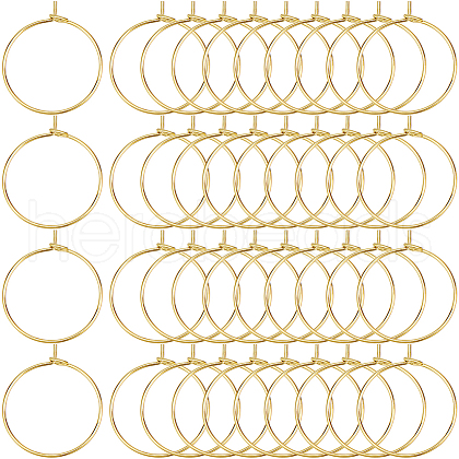 SOFPLATE 200Pcs Brass Wine Glass Charm Rings KK-SP0001-31A-G-1