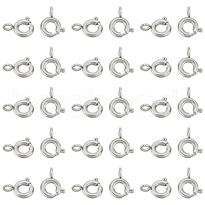 Unicraftale 30Pcs 316 Stainless Steel Spring Ring Clasps FIND-UN0016-21-1