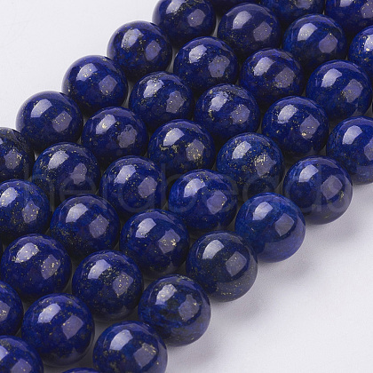Natural Lapis Lazuli Beads Strands G-G087-12mm-1