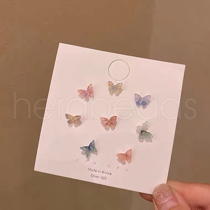 8 Pcs Anti-Tarnish Exquisite 925 Sterling Silver Stud Earrings Sets for Girls Women WG93702-14-1