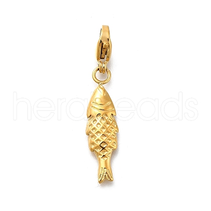 Fish 304 Stainless Steel Pendant Decorations STAS-R159-45G-1