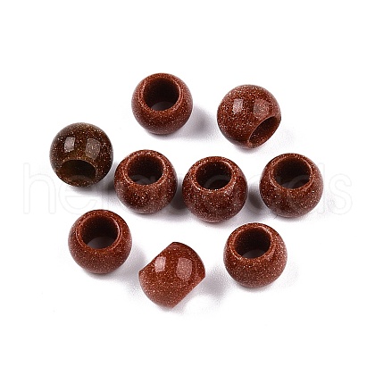 Synthetic Goldstone Beads G-T092-10mm-14-1