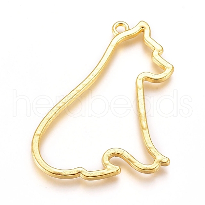 Zinc Alloy Open Back Bezel Pendants PALLOY-D199-12G-1