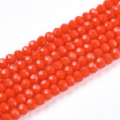 Opaque Solid Color Imitation Jade Glass Beads Strands EGLA-A044-P2mm-D03-1