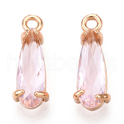 Faceted Glass Pendants GLAA-T010-004H-1