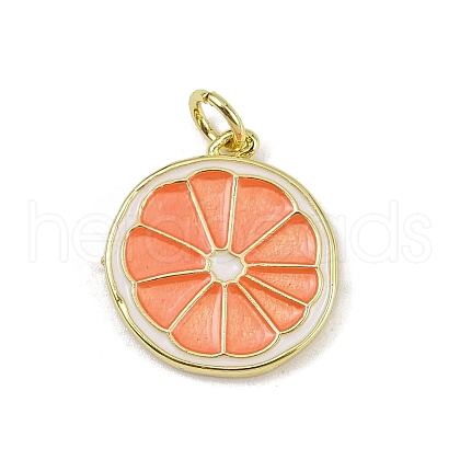 Brass Enamel Pendants KK-H072-14G-02-1