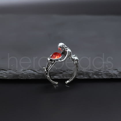 Alloy Rhinestone Cuff Rings FS-WG59A13-01-1